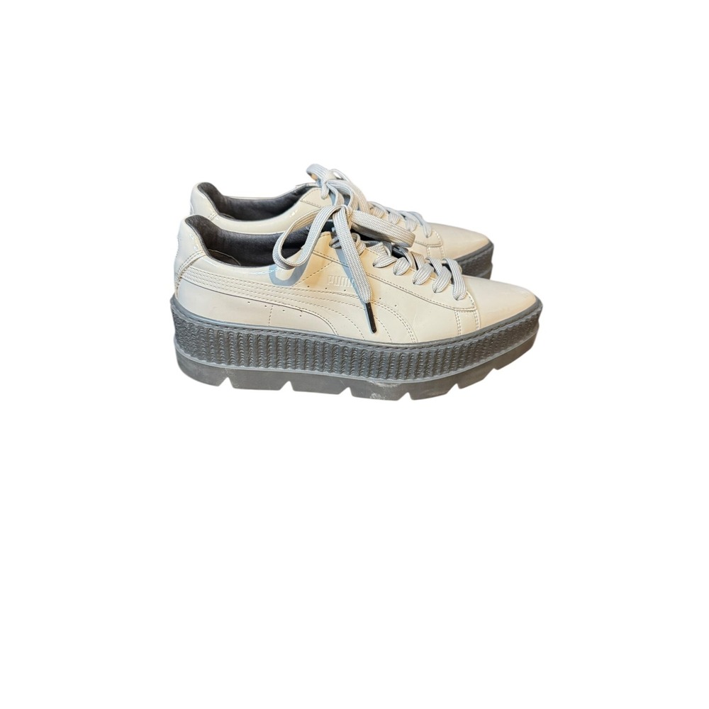 Fenty Puma Women's Cream Lace-Up Pointed Toe Sneakers - Picture 6 of 8